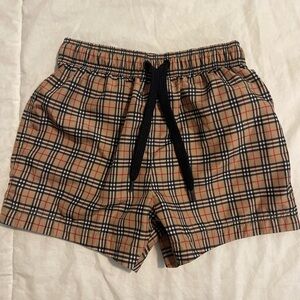 Boys Burberry Novacheck Swim Trunks 12 months
